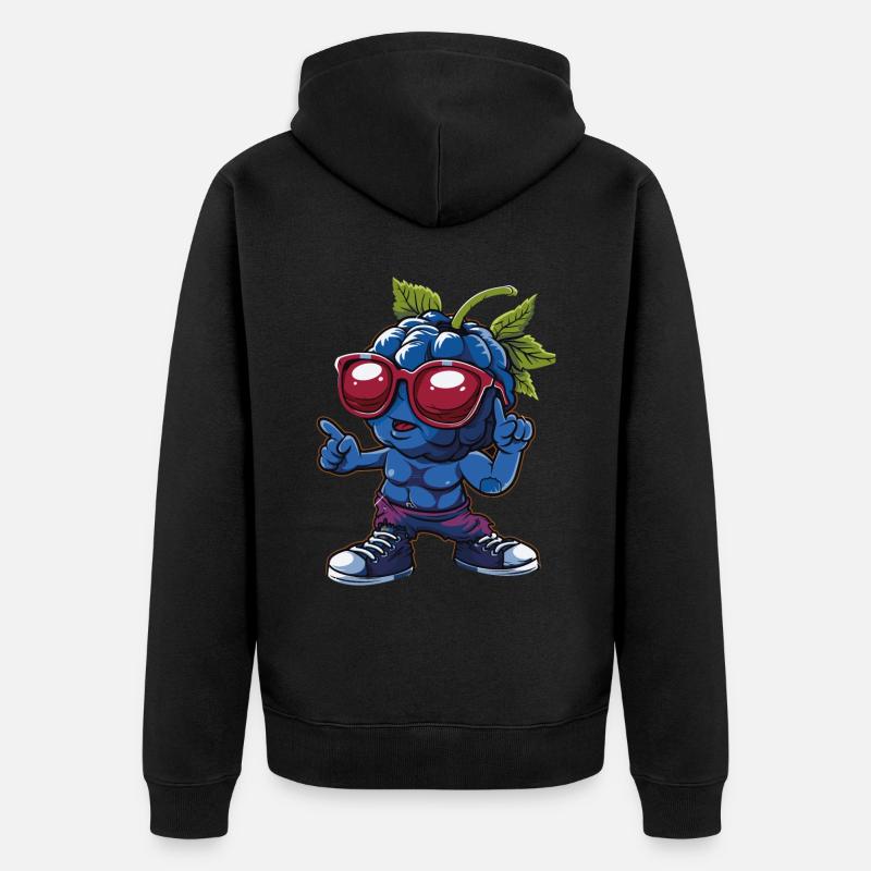 Bleuets - Veste à capuche bio Premium Unisexe - noir