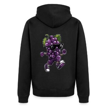 Raisin - Veste à capuche bio Premium Unisexe - noir - Dos - Nico (187cm)