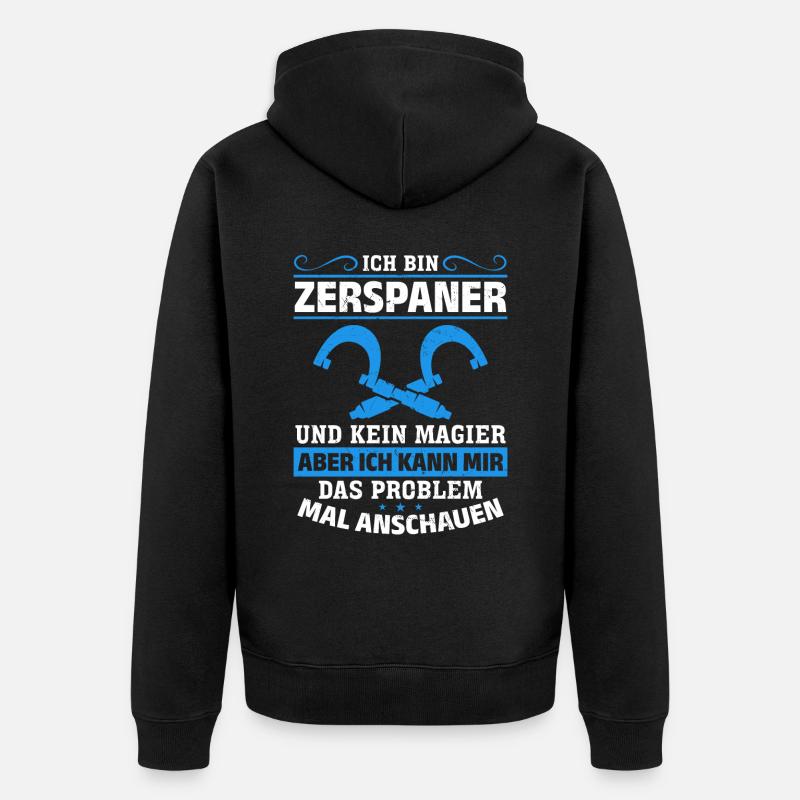 Precision instead of magic - Unisex Premium Organic Zip Hoodie - black