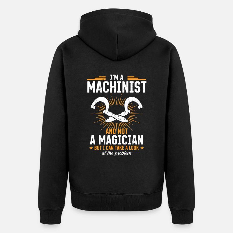 Precision instead of magic - Unisex Premium Organic Zip Hoodie - black