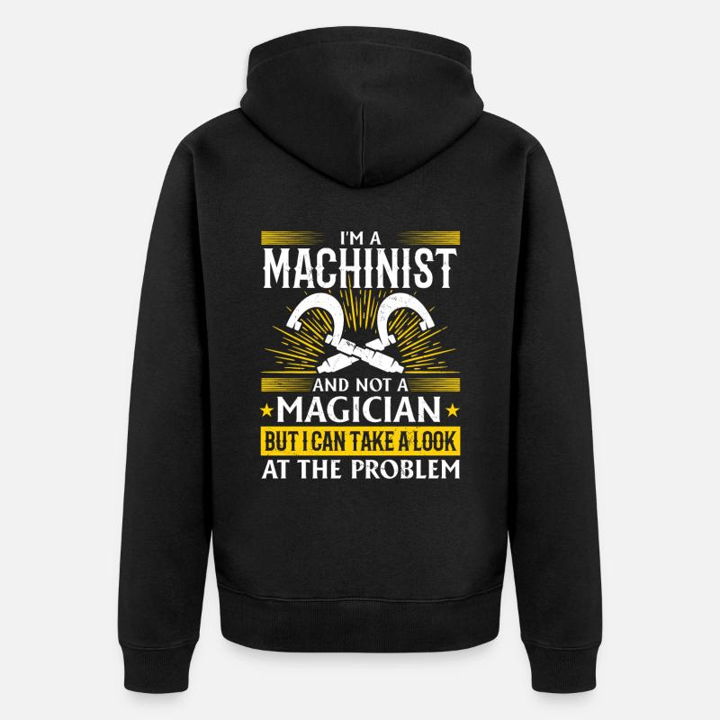Precision instead of magic - Unisex Premium Organic Zip Hoodie - black