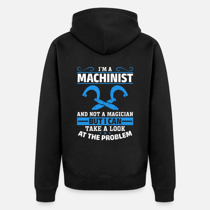 Precision instead of magic - Unisex Premium Organic Zip Hoodie - black