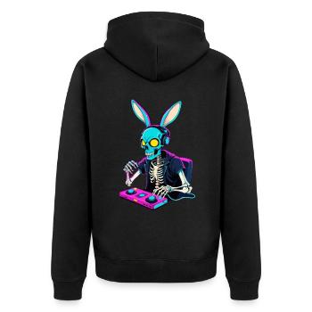 Lapin de Pâques Gamer & Gaming Streetwear Iconique - Veste à capuche bio Premium Unisexe - noir - Dos - Nico (187cm)
