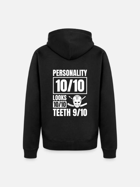 Eishockey Torwart - Unisex Premium Bio Zip Hoodie - Schwarz