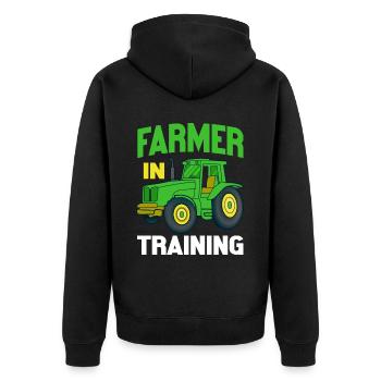 Tractor Boy Jeune Agriculteur Tractor Lover - Veste à capuche bio Premium Unisexe - noir - Dos - Nico (187cm)