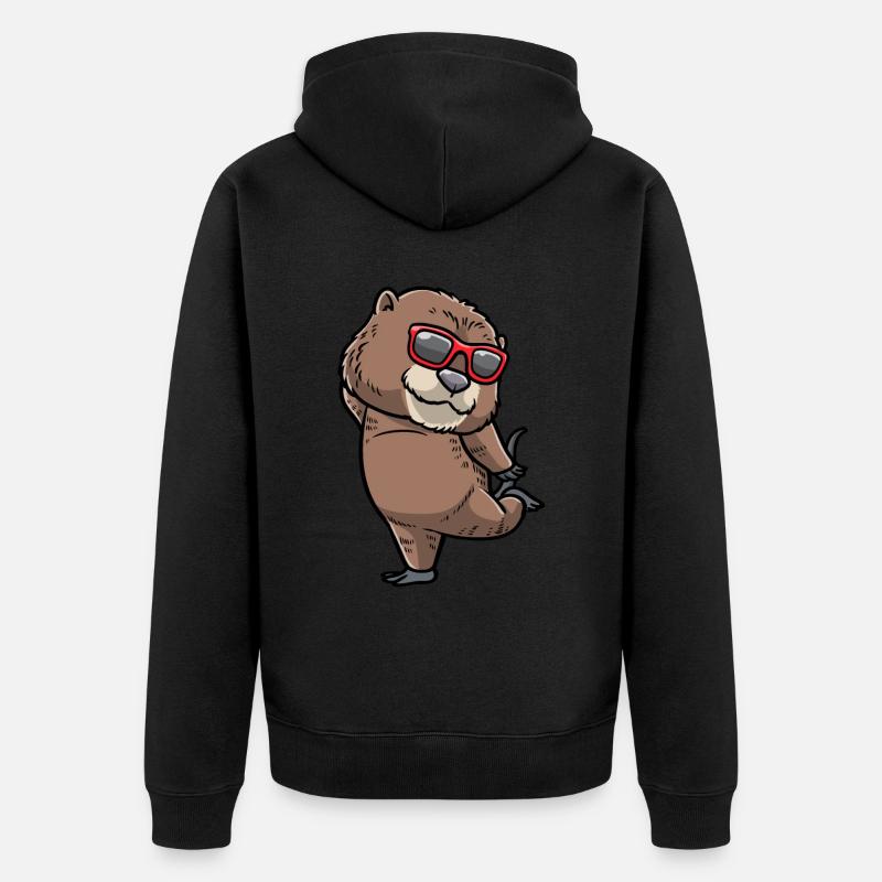 Rat musqué dansant rongeur - Veste à capuche bio Premium Unisexe - noir