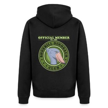 Oiseau bec-en-sabot | Cadeau d’oiseaux bec-en-sabot - Veste à capuche bio Premium Unisexe - noir - Dos - Nico (187cm)
