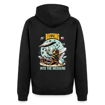 Amoureux des abeilles Apiculteurs Amis de la nature Apiculteurs - Veste à capuche bio Premium Unisexe - noir - Dos - Nico (187cm)