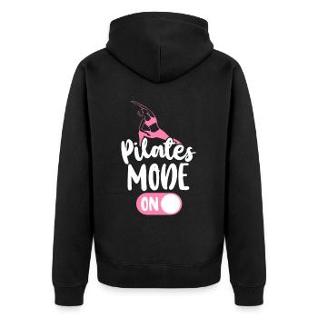 Instructeur de Pilates Professeur de Pilates - Veste à capuche bio Premium Unisexe - noir - Dos - Nico (187cm)