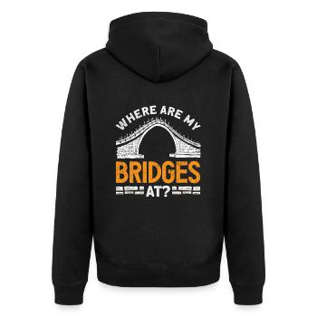 Construction de ponts et ingénieur de ponts - Veste à capuche bio Premium Unisexe - noir - Dos - Nico (187cm)