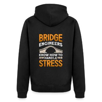 Construction de ponts et ingénieur de ponts - Veste à capuche bio Premium Unisexe - noir - Dos - Nico (187cm)