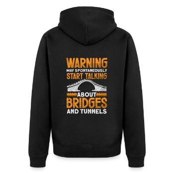 Construction de ponts et ingénieur de ponts - Veste à capuche bio Premium Unisexe - noir - Dos - Nico (187cm)