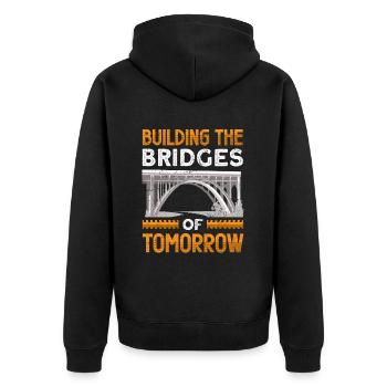 Construction de ponts et ingénieur de ponts - Veste à capuche bio Premium Unisexe - noir - Dos - Nico (187cm)