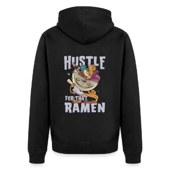 Bol de Ramen Manga Anime - Veste à capuche bio Premium Unisexe - noir - Dos - Nico (187cm)