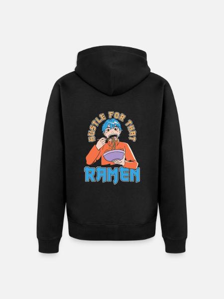 Anime Manga Ramen Bowl - Unisex Premium Organic Zip Hoodie - black