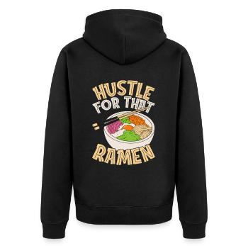 Bol de Ramen Manga Anime - Veste à capuche bio Premium Unisexe - noir - Dos - Nico (187cm)