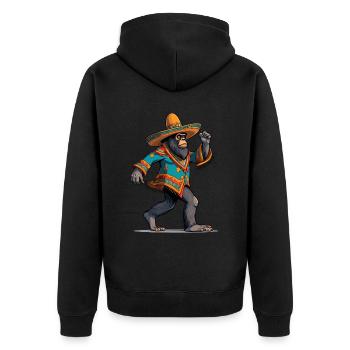 Mexicain Bigfoot Sasquatch Sombrero - Veste à capuche bio Premium Unisexe - noir - Dos - Nico (187cm)