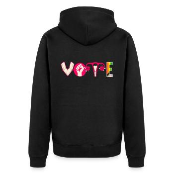 Voting Books Faustier Ovaries Lgtbq - Unisex Premium Organic Zip Hoodie - black - Back - Nico (187cm)