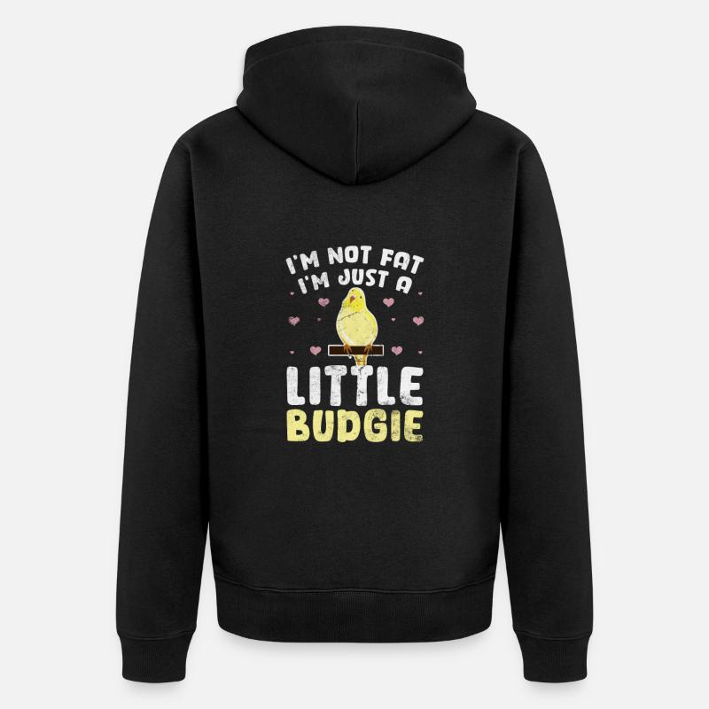 Perruche ondulée - Veste à capuche bio Premium Unisexe - noir