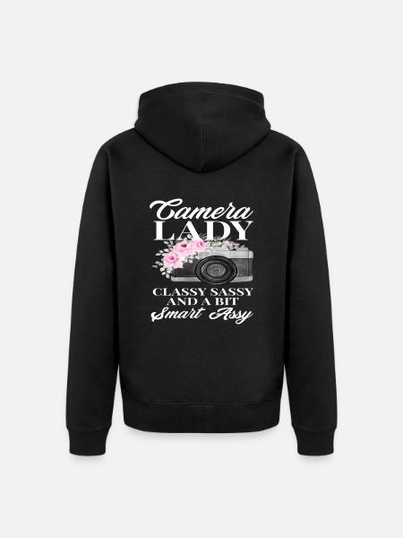 Photograph Frau - Unisex Premium Bio Zip Hoodie - Schwarz