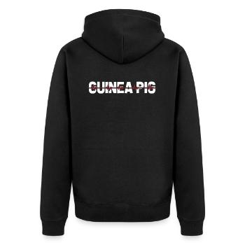 Guinea Pig Guinea Pig Ekg Heartbeat - Unisex Premium Organic Zip Hoodie - black - Back - Nico (187cm)