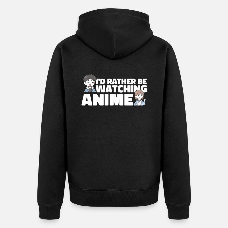Manga d’anime - Veste à capuche bio Premium Unisexe - noir