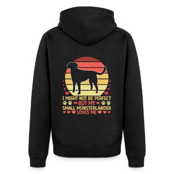 Le petit Münsterlander m’aime quand même - Veste à capuche bio Premium Unisexe - noir - Dos - Nico (187cm)
