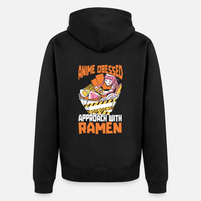 Bol de Ramen Manga Anime - Veste à capuche bio Premium Unisexe - noir