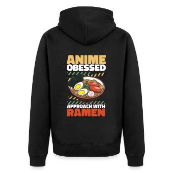 Bol de Ramen Manga Anime - Veste à capuche bio Premium Unisexe - noir - Dos - Nico (187cm)