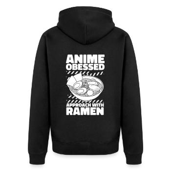 Bol de Ramen Manga Anime - Veste à capuche bio Premium Unisexe - noir - Dos - Nico (187cm)