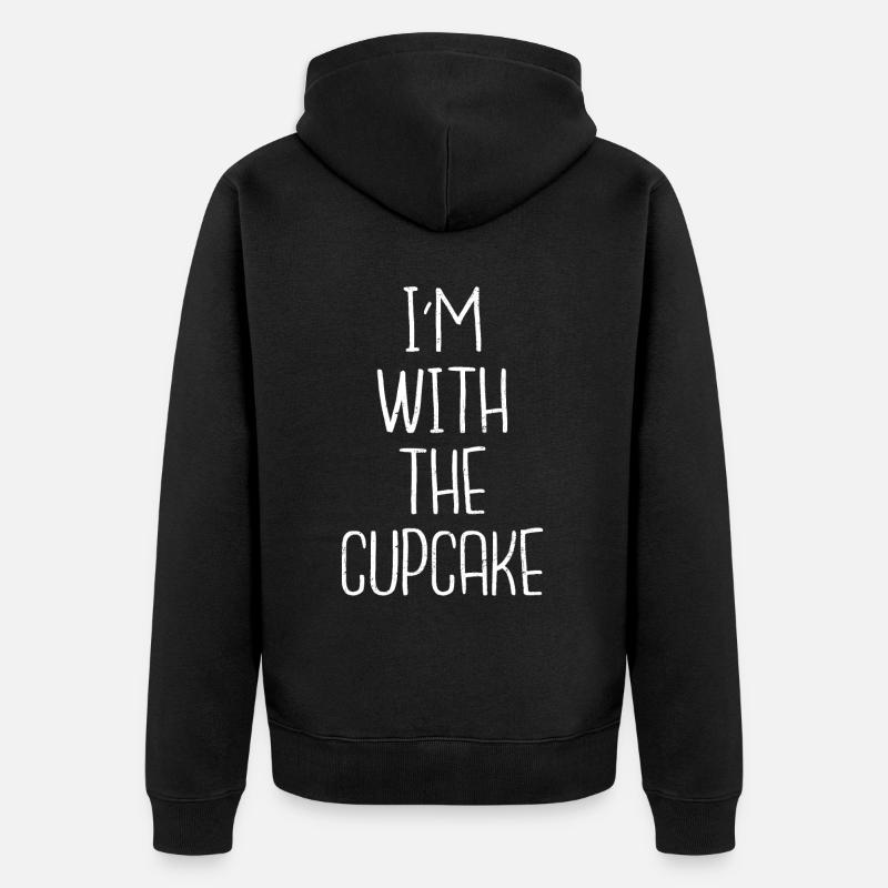 Cupcake - Unisex Premium Organic Zip Hoodie - black