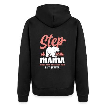 Belle-mère Maman - Veste à capuche bio Premium Unisexe - noir - Dos - Nico (187cm)