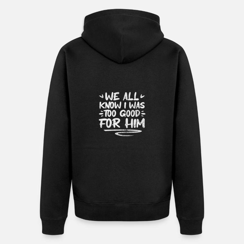 Scheidung - Unisex Premium Bio Zip Hoodie - Schwarz
