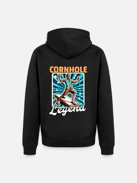 Cornhole Sacklock - Unisex Premium Organic Zip Hoodie - black