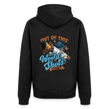Astrophotography Astrophotographer - Unisex Premium Organic Zip Hoodie - black - Back - Nico (187cm)