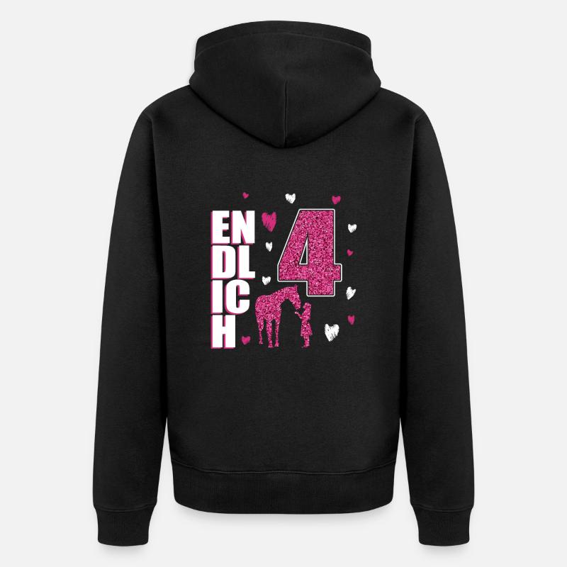 Enfin 4 chevaux poney - Veste à capuche bio Premium Unisexe - noir