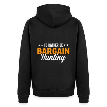 Garage Sale - Unisex Premium Bio Zip Hoodie - Schwarz - Hinten - Nico (187cm)