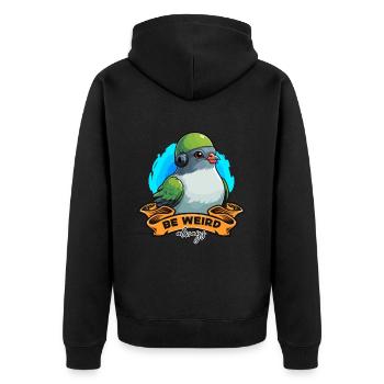 Pigeon voyageur Be Weird aime toujours les courses de pigeons - Veste à capuche bio Premium Unisexe - noir - Dos - Nico (187cm)
