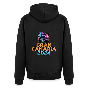 Gran Canaria 2024 Tour - Unisex Premium Organic Zip Hoodie - black - Back - Nico (187cm)