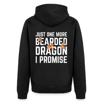 Dragon barbu cool pour hommes et femmes, - Veste à capuche bio Premium Unisexe - noir - Dos - Nico (187cm)