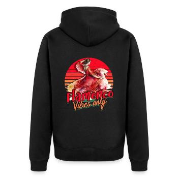 Ambiance flamenco uniquement - Veste à capuche bio Premium Unisexe - noir - Dos - Nico (187cm)