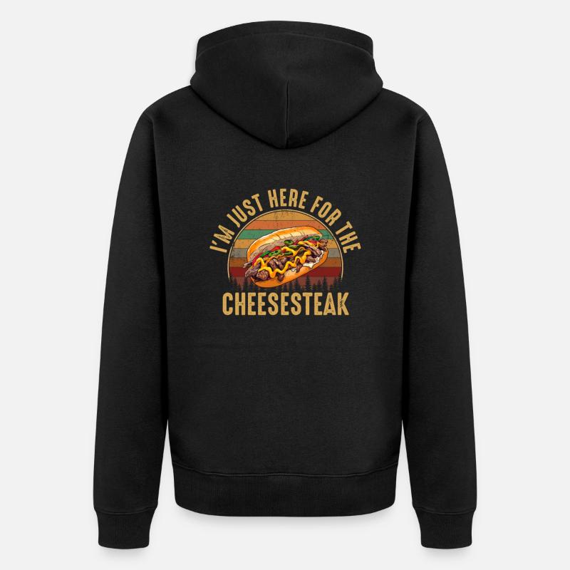 Vêtements Philly Cheesesteak - Veste à capuche bio Premium Unisexe - noir