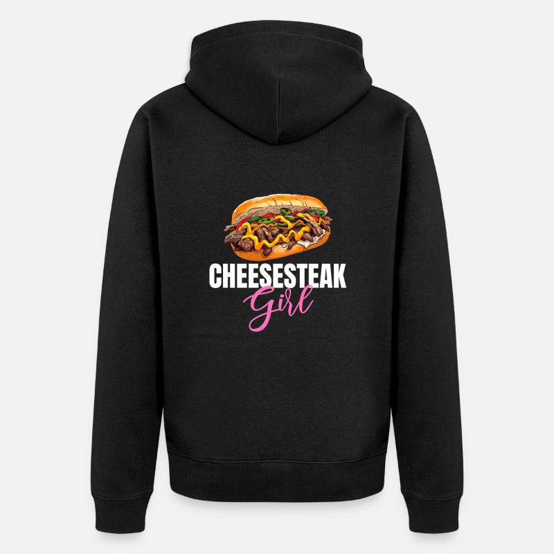 Vêtements Philly Cheesesteak - Veste à capuche bio Premium Unisexe - noir