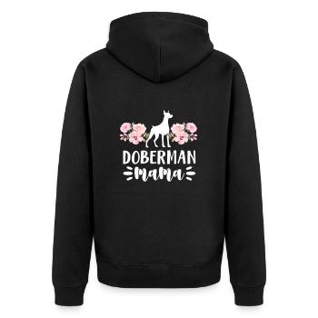 Doberman chien chien animal de compagnie cadeau - Veste à capuche bio Premium Unisexe - noir - Dos - Nico (187cm)