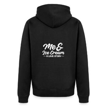 Crème glacée Crème glacée Crème glacée Cadeau d’été - Veste à capuche bio Premium Unisexe - noir - Dos - Nico (187cm)
