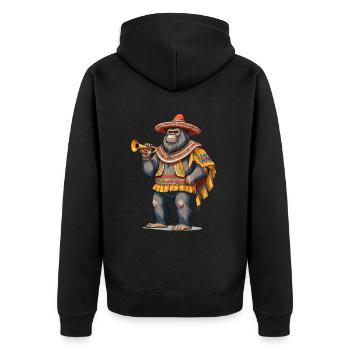 Sasquatch Bigfoot mexicain avec sombrero - Veste à capuche bio Premium Unisexe - noir - Dos - Nico (187cm)