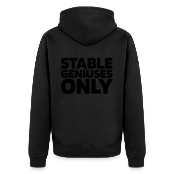 Horse Equestrian Sports - Unisex Premium Organic Zip Hoodie - black - Back - Nico (187cm)