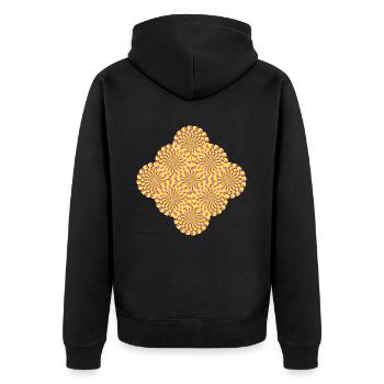 Perception Optical Illusion Illusion - Unisex Premium Organic Zip Hoodie - black - Back - Nico (187cm)