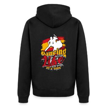 Flamenco Dancing through life one palo at a time - Unisex Premium Organic Zip Hoodie - black - Back - Nico (187cm)
