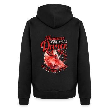 Le flamenco n’est pas seulement une danse, c’est un mode de vie - Veste à capuche bio Premium Unisexe - noir - Dos - Nico (187cm)